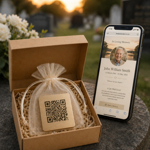 THE DASH PROJECT - PRODUCT IMAGE 2 - QR CODE WITH MEMORIAL PAGE